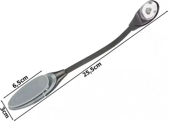 LED-Buchlicht mit Klemme Schwarz
