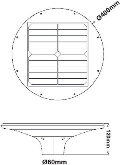 Aca Street Solar Light 20W 2100lm with Warm White Light 3000K IP65