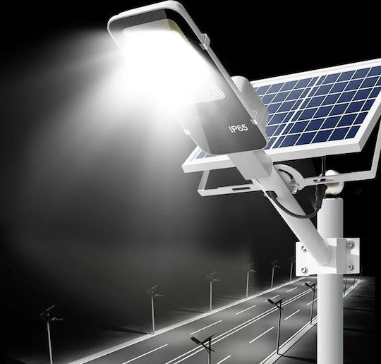 Powertech Montat pe perete Lampă Solară 80W 500lm Alb Rece 6500K cu Senzor de Mișcare, Fotocelulă și Telecomandă IP65