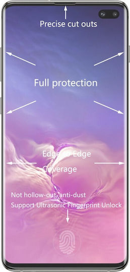Enkay Full Tempered Glass Fingerprint Unlock Samsung Galaxy S10 Plus Transparent