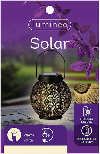 Lumineo Solar Light Floor Traffic light with Warm White Light 14cmx16cmx16cmcm