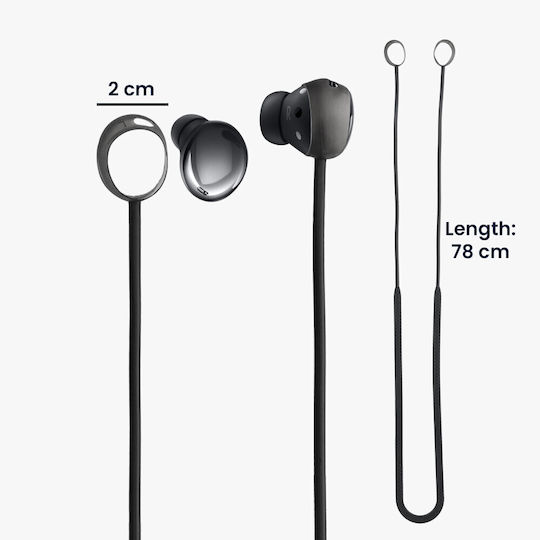 KWmobile Anti-Lost Strap σε Μαύρο χρώμα για Galaxy Buds Live / Pro