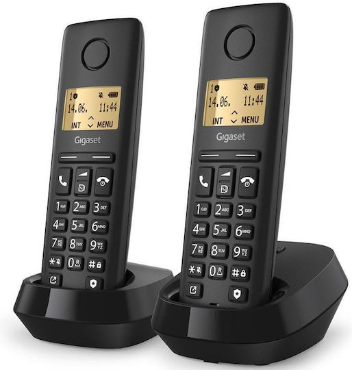 Gigaset Pure 100 Cordless Phone with Greek Menu Black