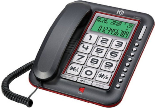 IQ DT-890CID Wired Office Phone for Seniors Gray