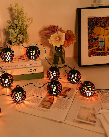 Uncle George Hanging Solar Light Garland Warm White with Photocell IP65