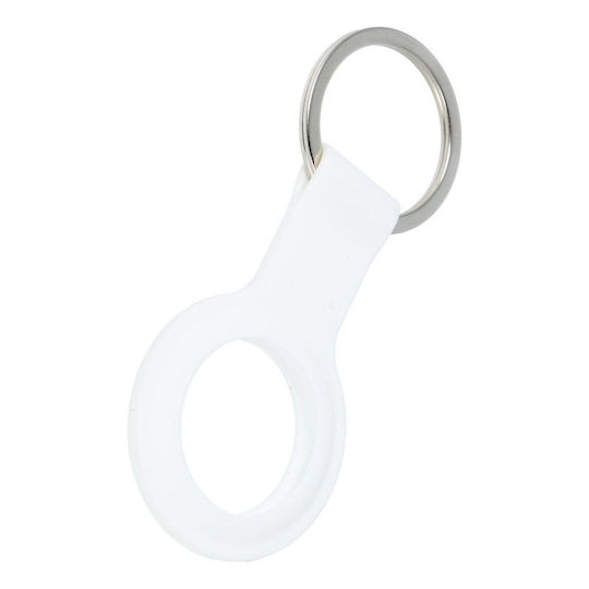 Forcell Holder Schlüsselbund-Etui Silikon für AirTag in Weiß Farbe