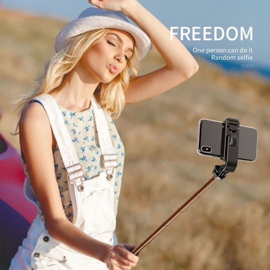 L02 Selfie Stick Trepied Pentru Telefon Mobil Bluetooth Negru