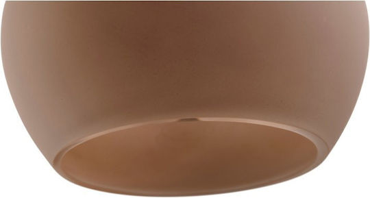 Ebb & Flow Κρεμαστό Φωτιστικό Καφέ με Ντουί E14 15.5x15.5εκ.