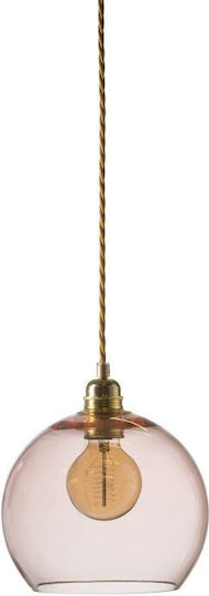 Ebb & Flow Blue Hanging Ceiling Light with Crystals for E27 Socket 22x22cm