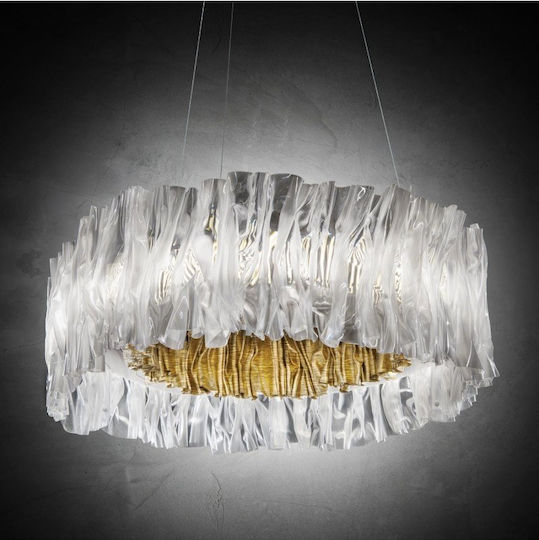 Slamp Lustră Alb