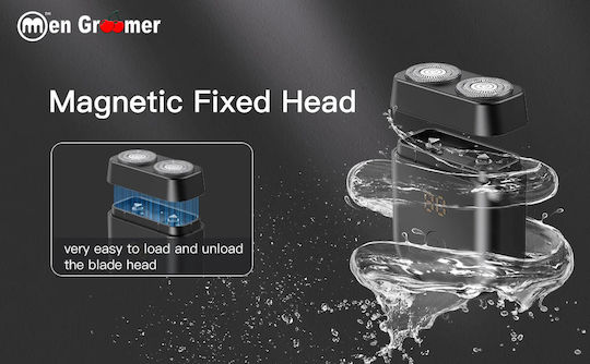 Men Groomer GET-H001BL Περιστρεφόμενη Ξυριστική Μηχανή Προσώπου / Σώματος Επαναφορτιζόμενη