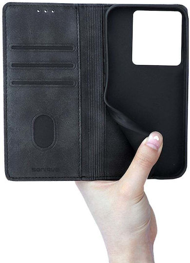Калъф Портмоне Vintage Magnet Wallet Sonique Motorla Edge 50 Ultra Черен