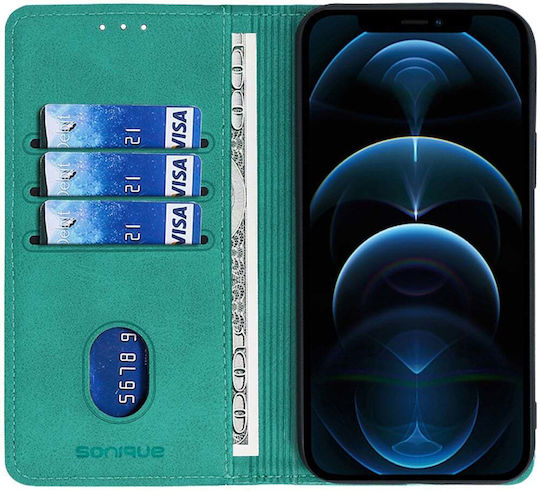Vintage Magnet Wallet Sonique Wallet Case Motorola Edge 60 Fusion 5g Turquoise
