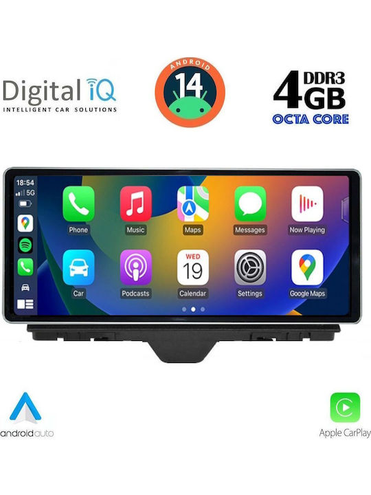 Digital IQ Car Audio System for Audi A1 2010-2018 (Bluetooth/USB/AUX/WiFi/GPS/Apple-Carplay/Android-Auto) with Touch Screen 10.25"