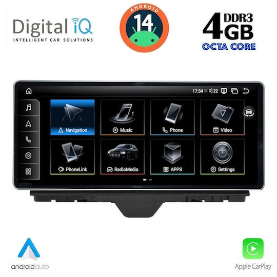 Digital IQ Ηχοσύστημα Αυτοκινήτου για Audi A1 2010-2018 (Bluetooth/USB/AUX/WiFi/GPS/Apple-Carplay/Android-Auto) με Οθόνη Αφής 10.25"