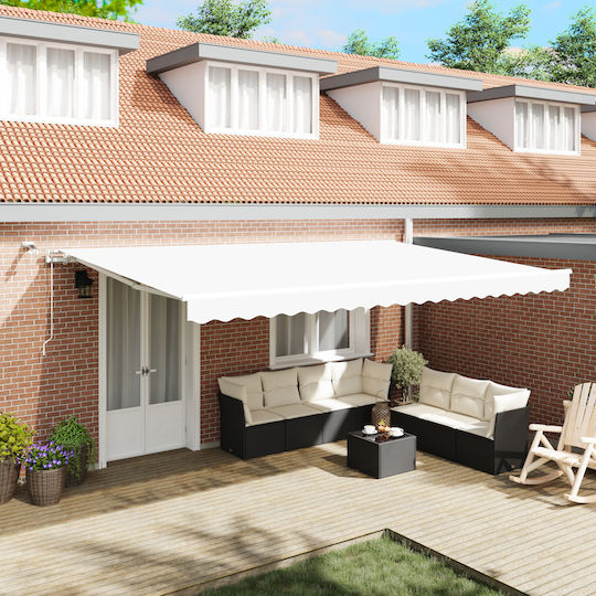 vidaXL Awning fabric White 3x5m