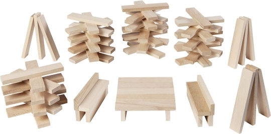 Goki Nature Wooden Building Blocks For 2+ Years 200 Pieces
