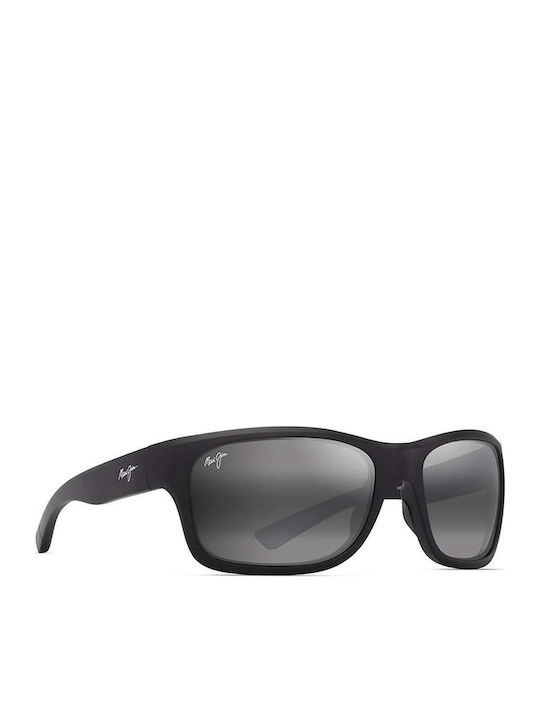 Maui Jim Unisex Sunglasses with Black Frame and Black Polarized Lens