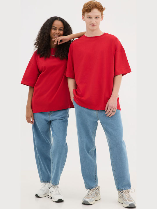 Short Sleeve Red Blouse