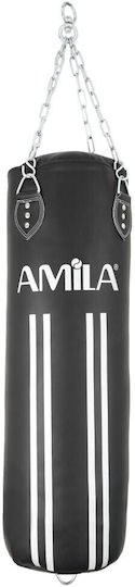AMILA Δερμάτινος Σάκος Μποξ 26kg με Ύψος 120cm Μαύρος