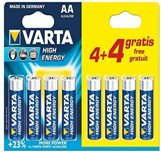Varta High Energy Alkaline Batterien AA 8Stück