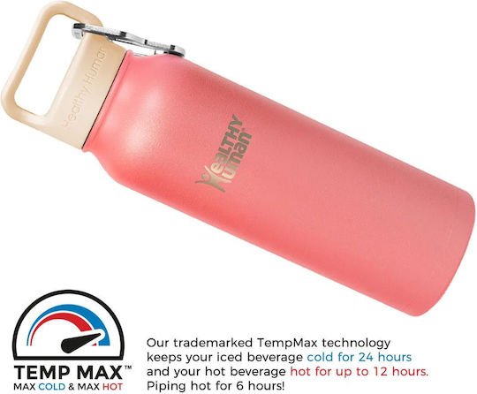 Healthy Human Μπουκάλι Θερμός Ανοξείδωτο / Πλαστικό BPA Free 621ml Stein Bottle Rose Healthy Human