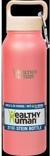 Healthy Human Μπουκάλι Θερμός Ανοξείδωτο / Πλαστικό BPA Free 621ml Stein Bottle Rose Healthy Human
