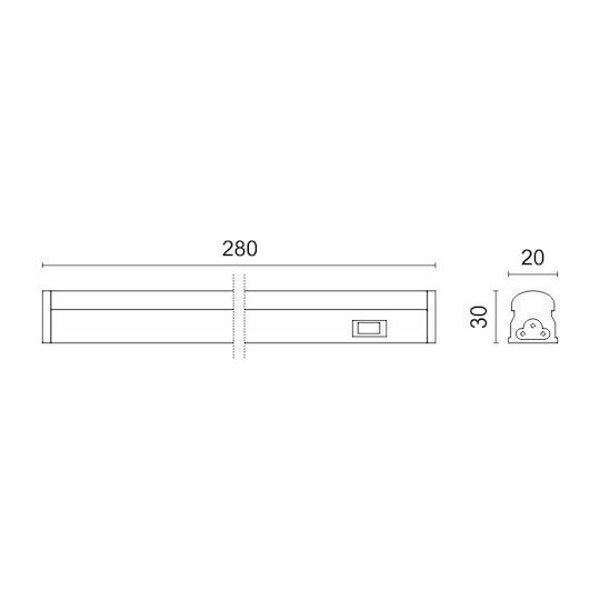 6944 Линейно LED Осветително Тяло с Превключвател 5W CCT Spotlight