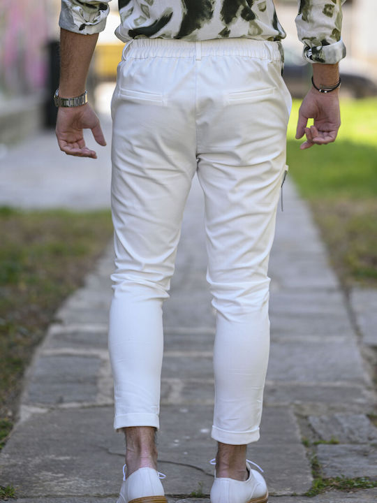 Kowalski Pantaloni Elastic White