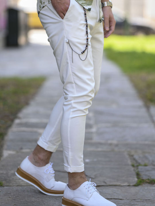 Kowalski Pantaloni Elastic White