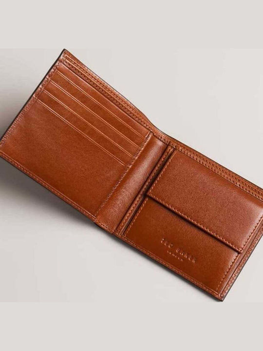 Ted Baker Leather Men's Wallet Coins Tabac Brown