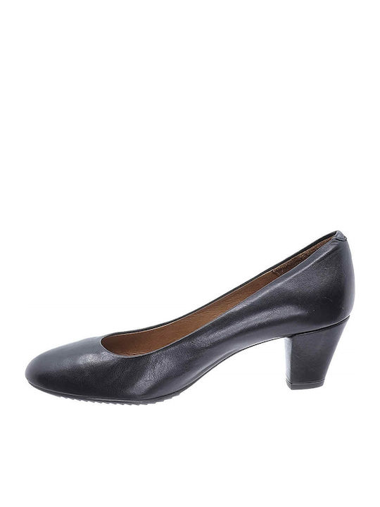 Leder Pumps Schwarz