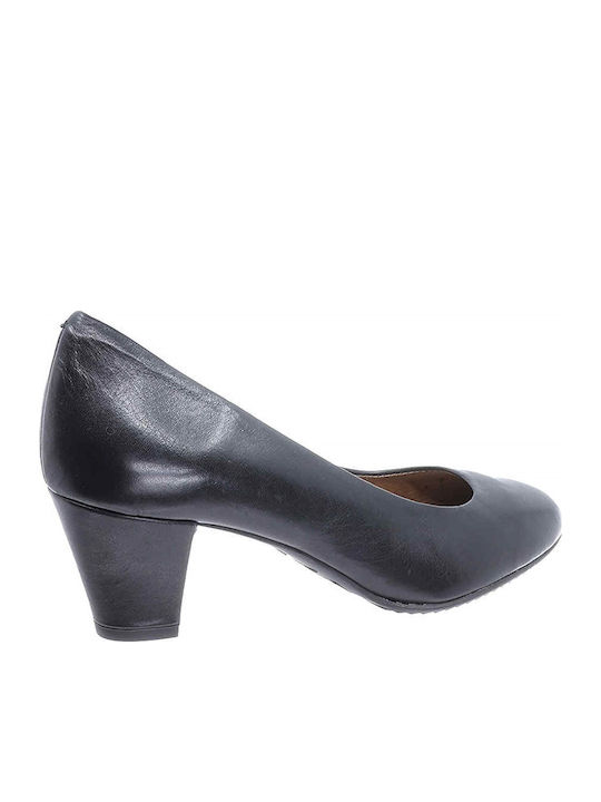 Leder Pumps Schwarz