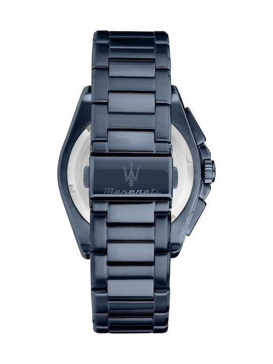Maserati Edition Ανδρικό Ρολόι 43mm Χρονογράφος Μπαταρίας με Μπλε Μεταλλικό Μπρασελέ