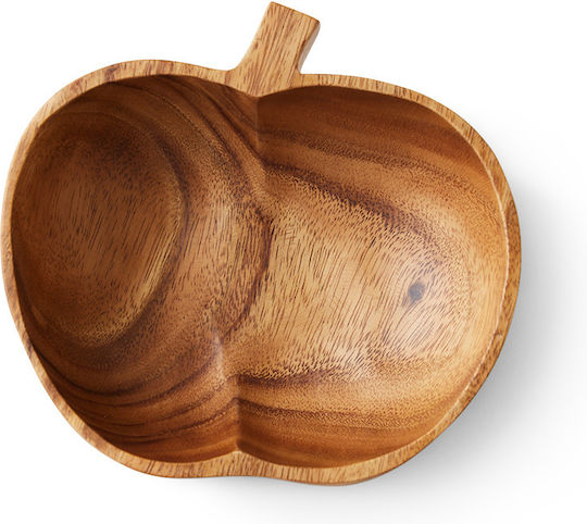HK Living Serving Bowl Round Wooden with Diameter 14cm