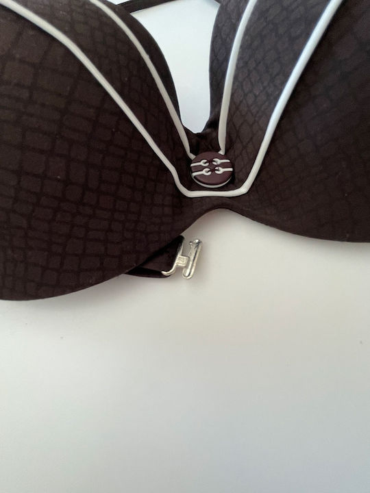 Jacky Strapless Bikini Top Καφέ