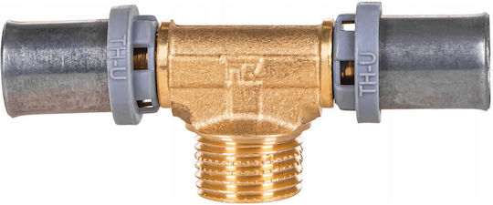 Three-Way Connector Gz Pressed Base Brass 20x3/4x20 Cmtz2034