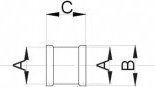Hydroland Μουφα Χρωμιο 3/8 Łc.m.10