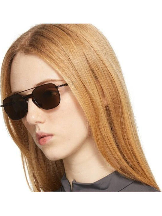 Akila Men's Sunglasses with Black Metal Frame and Black Lens 425709
