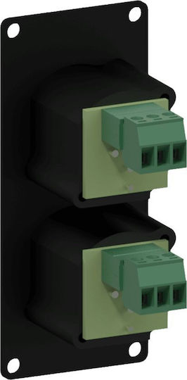 Caymon Casy126/b Casy Панел 2 Мъжки Xlr Конектор 3-Щифта Черна Версия