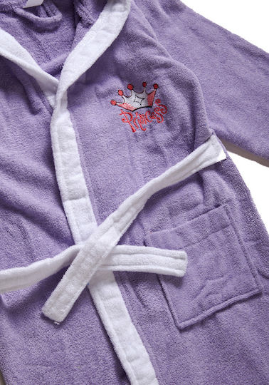 Comfort Halat de Baie pentru Copii Purple cu Glugă