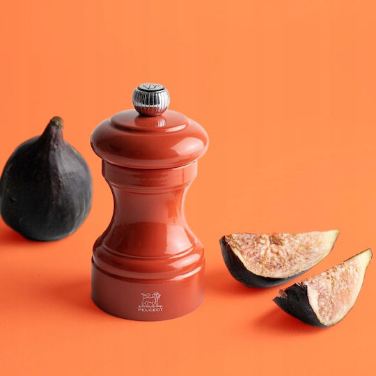 Peugeot Bistro Manual Salt Mill Wooden in Orange Color 10cm