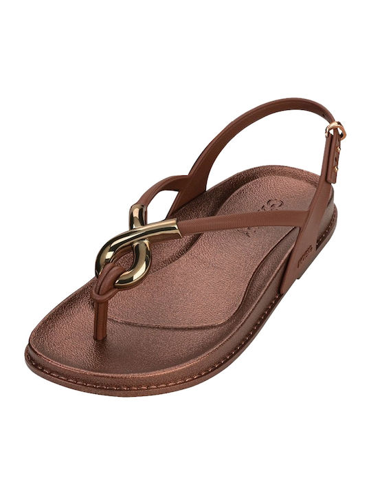 Women's Flat Sandals Anatomic in Brown Color