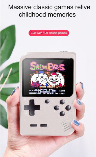 Rantime Mini Portable Console 400 Games 2 Players White