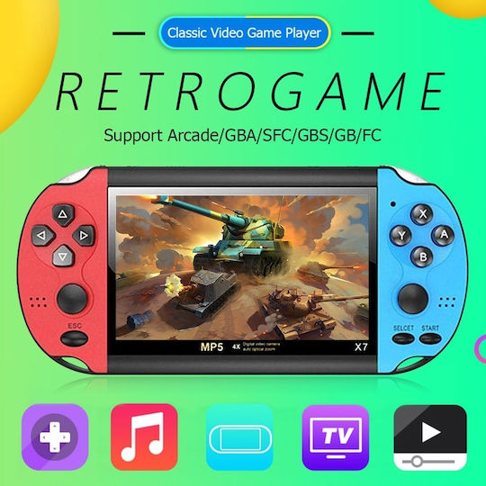 Gameplayer Console Foxmag24 X7 8 Gb 1000 Installed Games 4.3 Inch