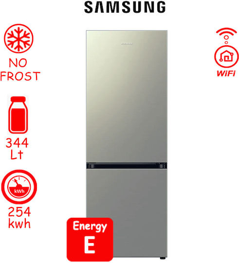 Samsung Ψυγειοκαταψύκτης 344lt NoFrost Υ185.3xΠ59.5xΒ65.8εκ. Inox RB34C600ESA/EF