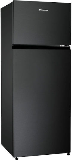 Inventor Ψυγείο Δίπορτο 206lt Υ143.4xΠ55xΒ54.2εκ. Μαύρο DPB144B