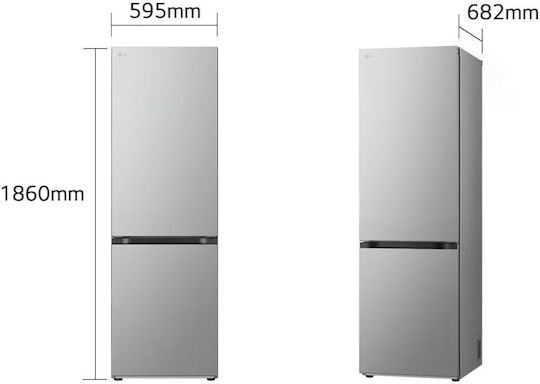 LG Kühl-Gefrierkombination 344Es Total NoFrost H186xB59.5xT68.2cm. Inox GBV21L0EPY