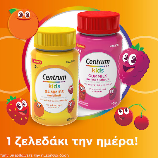 Centrum Kids Gummies Multivitamin for Supporting the Healthy Development of Children for Immune System Boost Multifruit 60 jelly beans