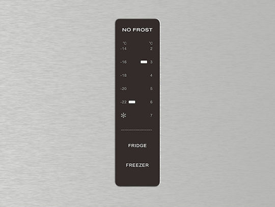 Tesla Kühl-Gefrierkombination 347Es NoFrost H195xB60xT68.5cm. Inox RC3400FHXE